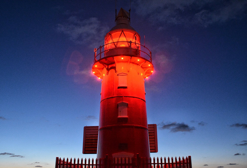 Glowing lighthouse