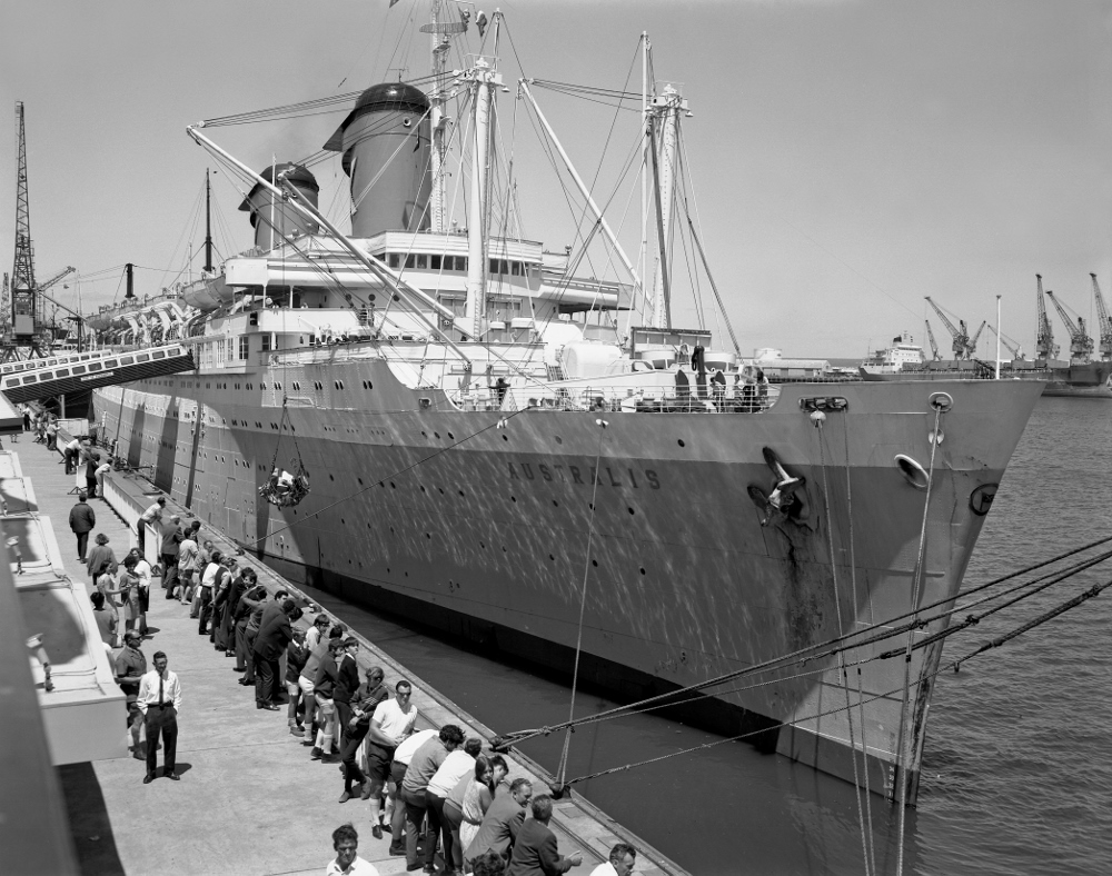 The migrant liner Australis following her arrival from Britain 1968 The migrant liner Australis following her arrival from Britain 1968